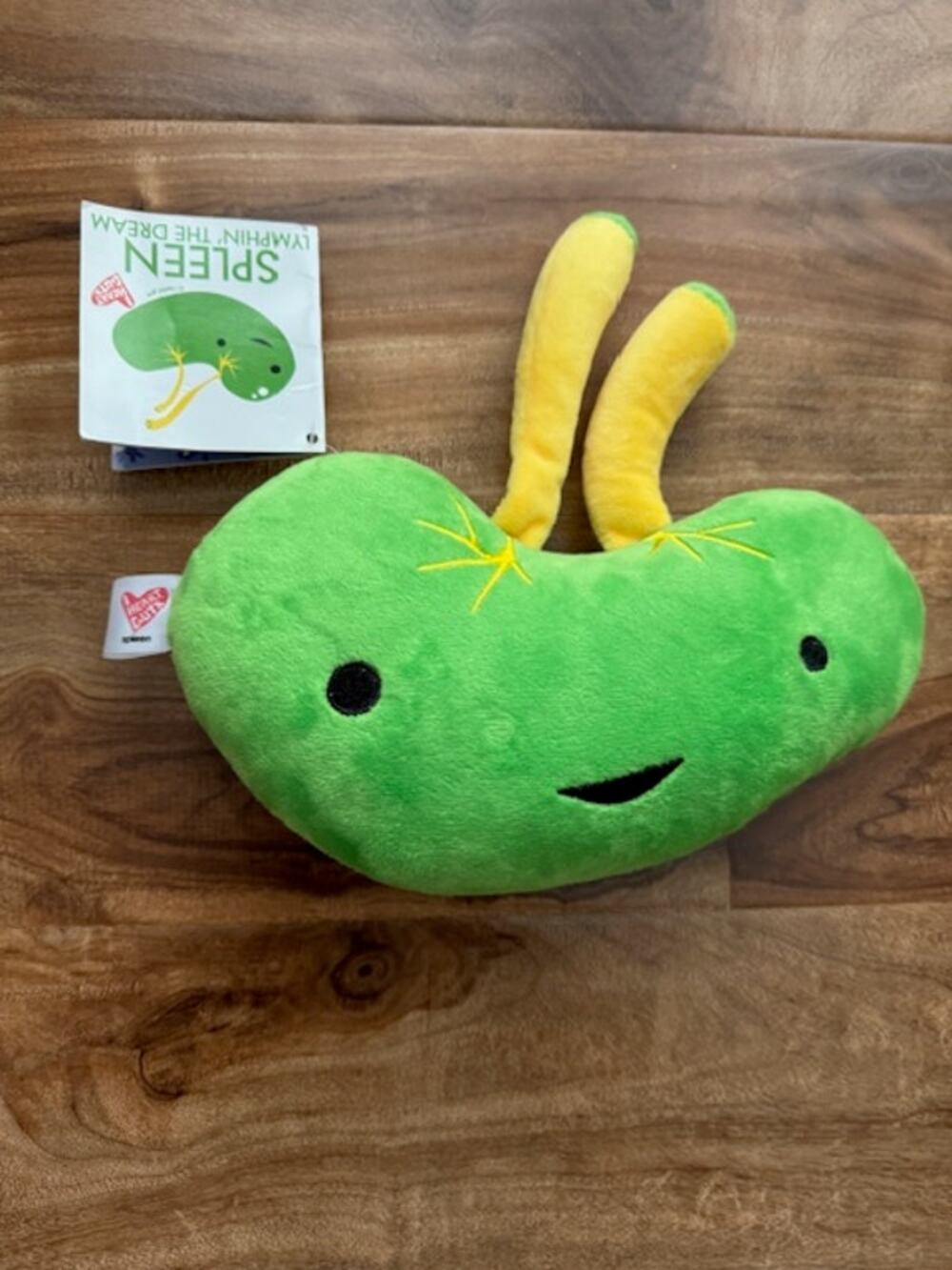 I Heart Guts Plush Spleen Lymphin' the Dream Organ Stuffed Pillow Toy 9.5"- NWT